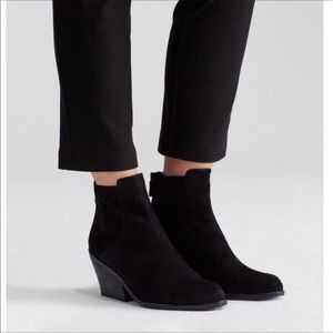 Eileen Fisher PEER Block Heel Suede Ankle Boots